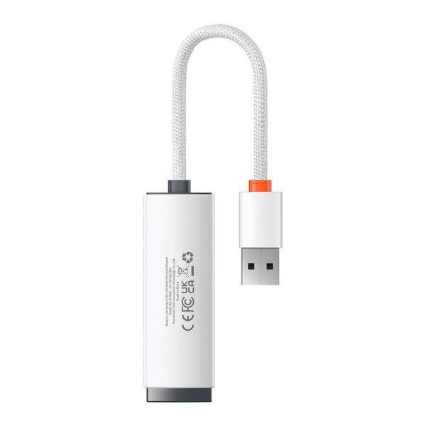 Baseus Lite Series USB – RJ45 hálózati adapter, 100Mbps (fehér)