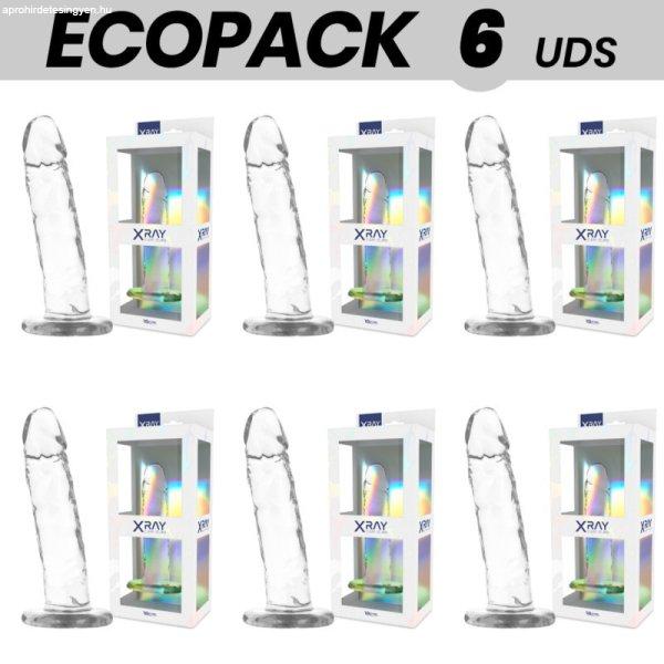 ECOPACK 6 DB - RÖNTGEN ÁTLÁTSZÓ ÁTLÁTSZÓ DILDÓ 18 CM -O- 4 CM