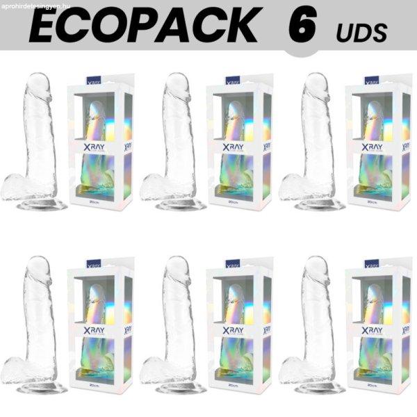 ECOPACK 6 DARAB - RÖNTGEN ÁTLÁTSZÓ, ÁTLÁTSZÓ, REALISZTIKUS VIBRÁTOR 20
CM -O- 4,5 CM