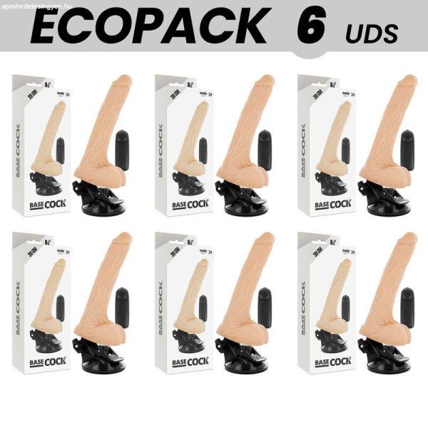 ECOPACK 6 DB - BASECOCK VALÓSÁGHŰ TERMÉSZETES TÁVIRÁNYÍTÓS VIBRÁTOR
HERÉKKEL 20 CM -O- 4 CM