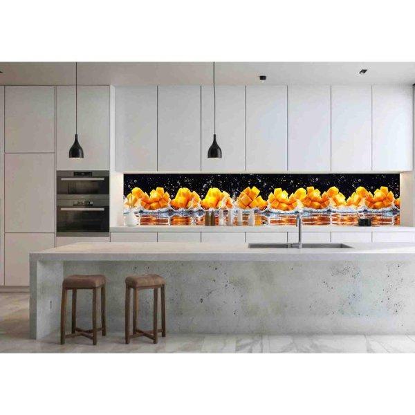 Wallplex PLUS+ falburkoló hőálló konyhapanel Mézédes Mango, vízálló
falburkolat konyhába 60x300 cm