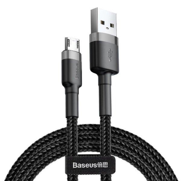 Baseus Cafule 2.4A USB-Micro USB kábel 0.5m, szürke-fekete