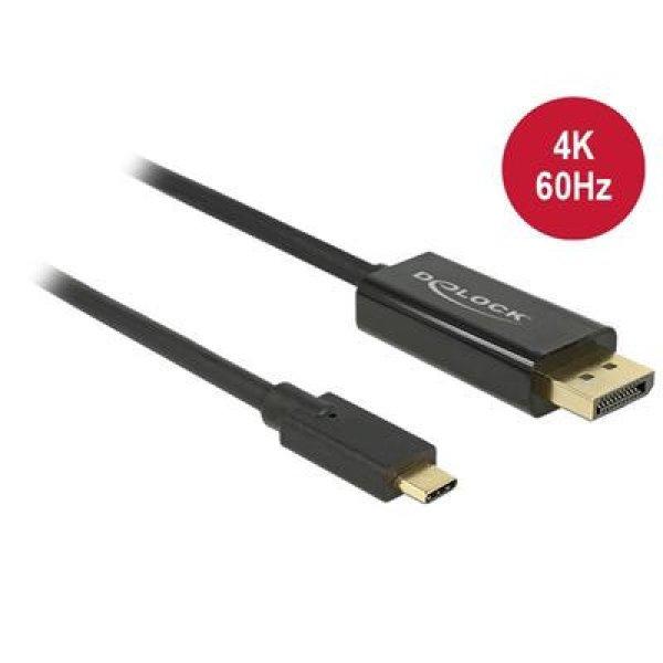 DELOCK kábel USB Type-C male > DisplayPort male (DP Alt Mode) 4K 60Hz 2m
fekete