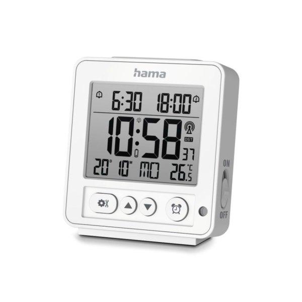 Hama Rhodes Digital Radio Alarm Clock LCD White