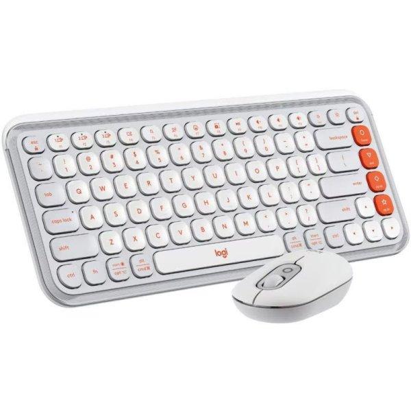 Logitech Pop Icon Wireless Keyboard Combo Off White US