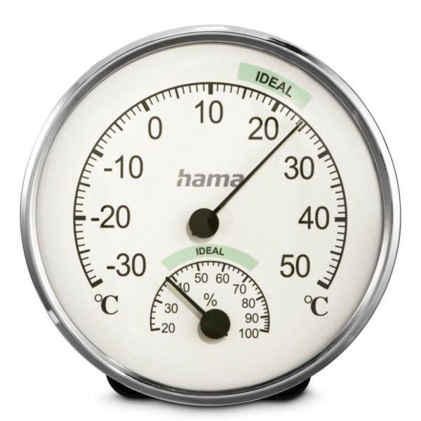 Hama Chios Thermometer and Hygrometer Időjárás Állomás Silver/White