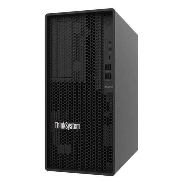 LENOVO torony szerver - ST45 V3 (3.5"), 4C AMD EPYC 4124P 3.8GHz, 1x16GB,
2x 900GB 5400 PRO RI SSD, SW RAID, 500W.