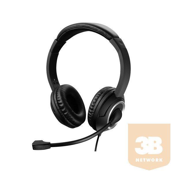 Sandberg Fejhallgató - USB Chat Headset (mikrofon; USB; hangerő szabályzó;
1,8m kábel; fekete)