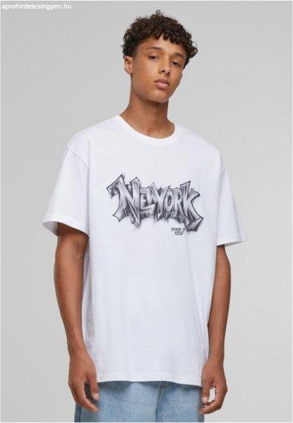 Mr. Tee NY Graffiti Oversize Tee white