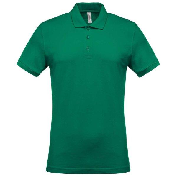 Férfi galléros piké póló, rövid ujjú, Kariban KA254, Kelly Green-2XL