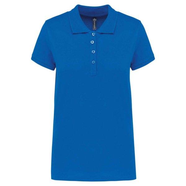 Női galléros piké póló, rövid ujjú, Kariban KA255, Light Royal Blue-2XL