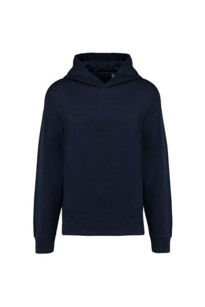 Uniszex laza szabású kapucnis pulóver, Kariban KA4018, Navy-L