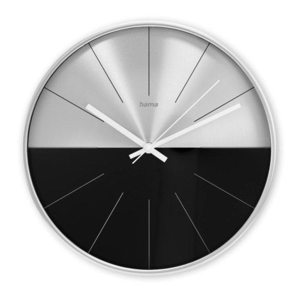 Hama Sicily Wall Clock Analog Black/Silver