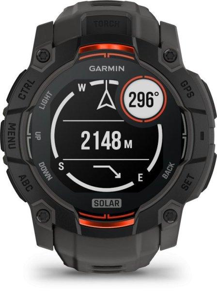 Garmin Instinct 3 50mm Solar Black with Charcoal Band