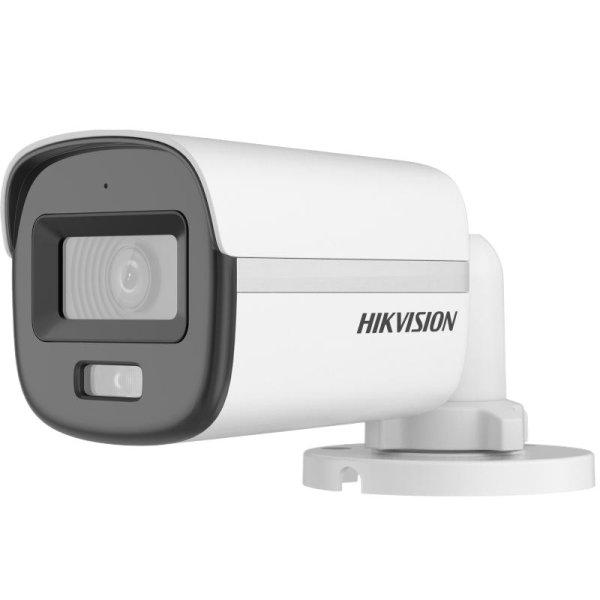 Hikvision DS-2CE10KF0T-LFS ColorVu biztonsági kamera színes éjjellátással
(5MP, kültéri, hibrid LED, 2.8mm, IP67, mikrofon)