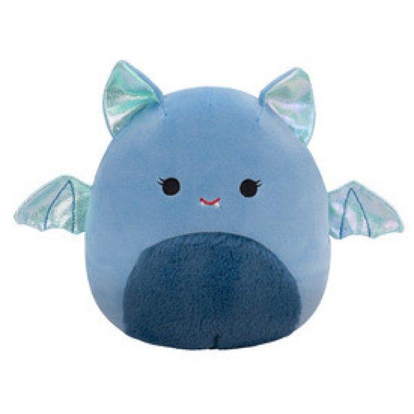 Squishmallows 20 cm - Este a kék denevér szőrös hassal és fémesen
csillogó szárnyakkal