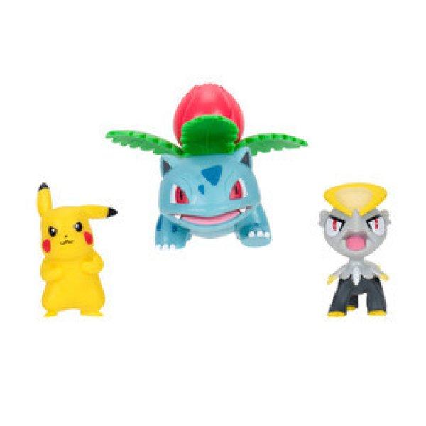 Pokémon 3 db-os figura csomag - Pikachu, Jangmo-o, Ivysaur