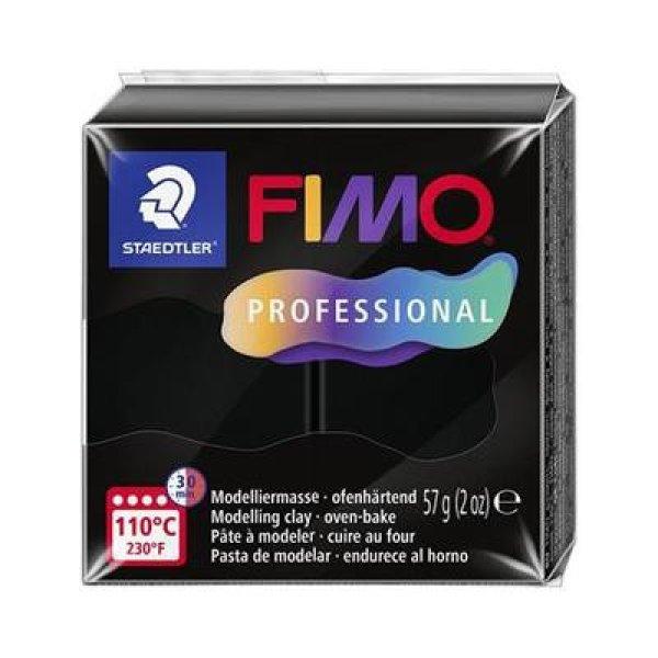 Gyurma, 57 g, égethető, FIMO "Professional", fekete