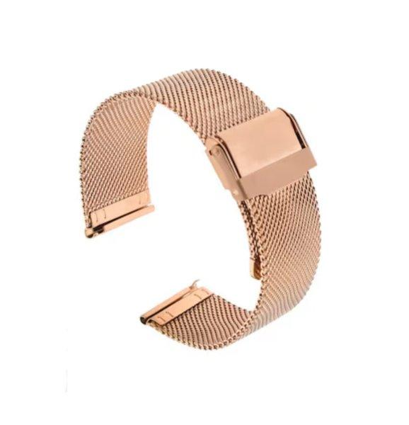 Colmi okosóra szíj, fém, rose gold, 20mm, Milan Buckle Strap