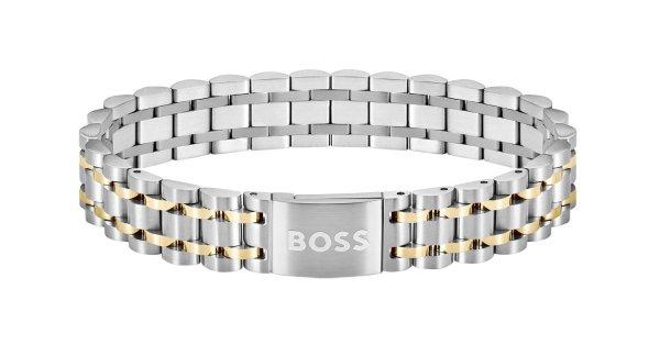 Hugo Boss Elegáns acél bicolor férfi karkötő 1580647