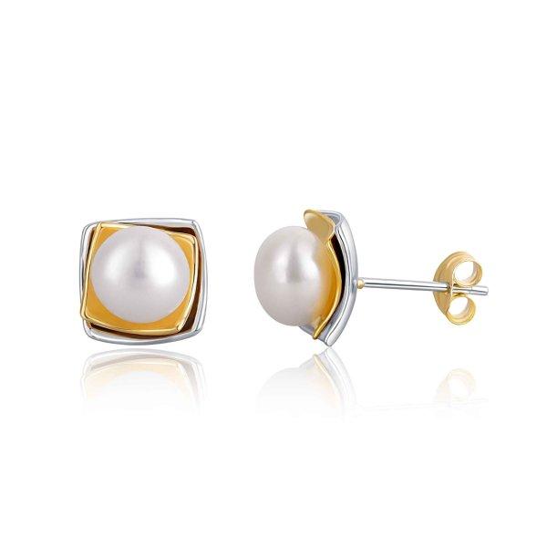 JwL Luxury Pearls Bicolor ezüst fülbevaló valódi
gyönggyel JL0622