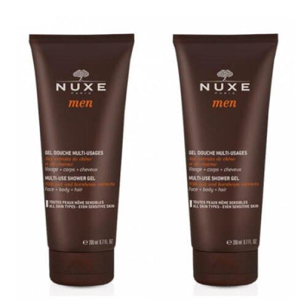 Nuxe Tusfürdő készlet testre, arcra és hajra Men (Multi-Use
Shower Gel) 2 x 200 ml