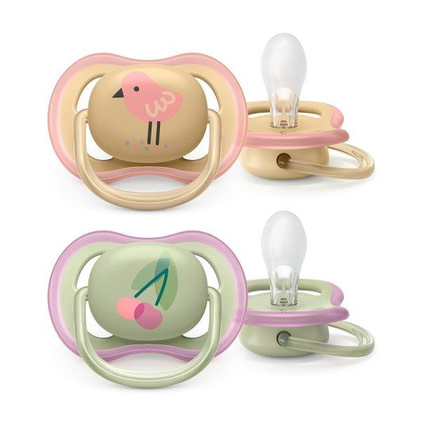 Philips AVENT SCF085/13 ultra air játszócumi - mintás lányos 0-6hó(
cseresznye) 2db