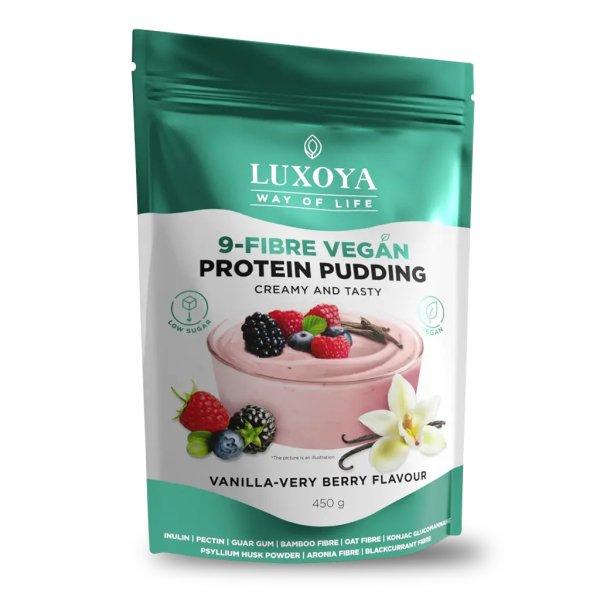 LUXOYA 9-FIBRE VEGAN PROTEIN PUDDING 9 FÉLE NÖVÉNYI ROSTTAL 450 g -
Vanília-erdei gyümölcs ízű