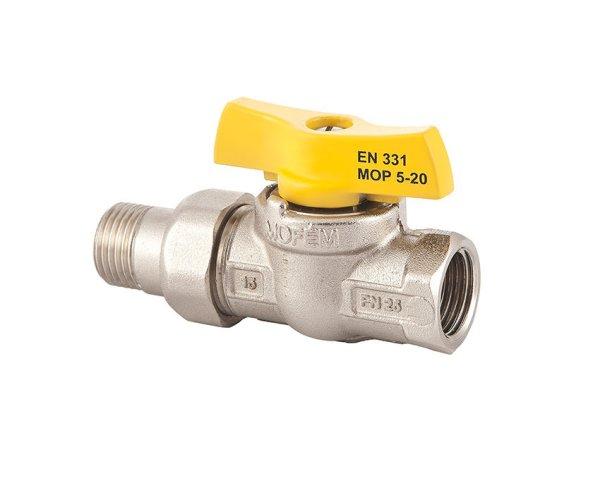 MOFÉM Flexum gázipari gömbcsap KB+toldat, 1/2"