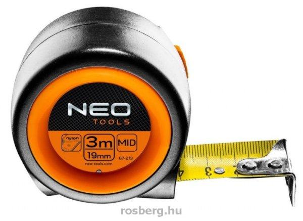 NEO mérőszalag 3M x 19 MM, MÁGNESES 67-213 