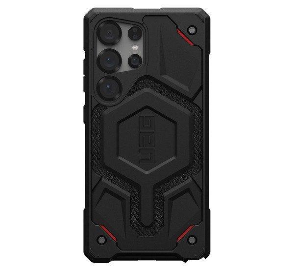 UAG MONARCH PRO szilikon telefonvédő (erős ütésállóság, textil minta,
MagSafe) FEKETE Samsung Galaxy S25 Ultra (SM-S938)