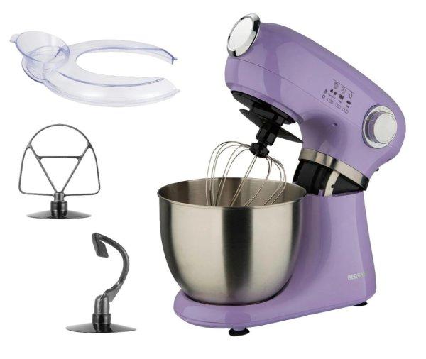 Bergner Retro Stand Mixer BG-51157-LV-10 lila 1000W 5L konyhai robotgép,
dagasztógép, habverő (488442)