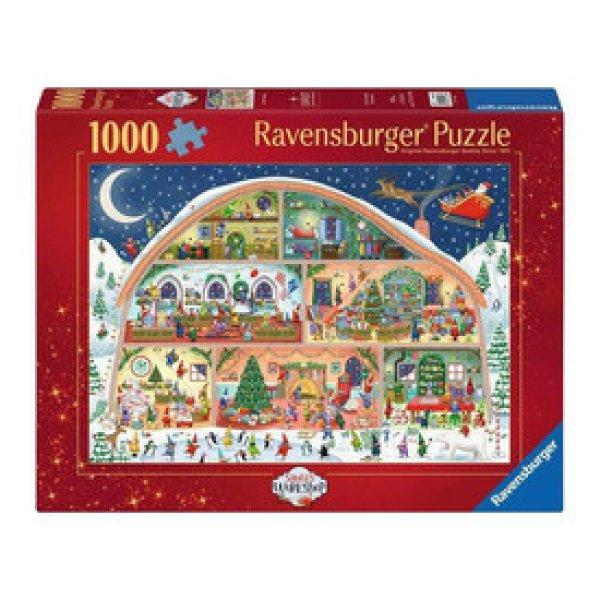 Puzzle 1000 db - A Mikulás műhelye