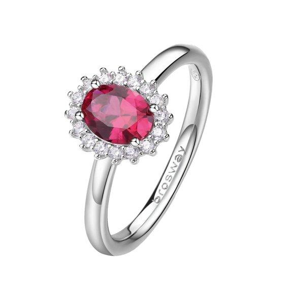 Brosway Elegáns ezüst gyűrű Fancy Passion Ruby FPR75 52 mm