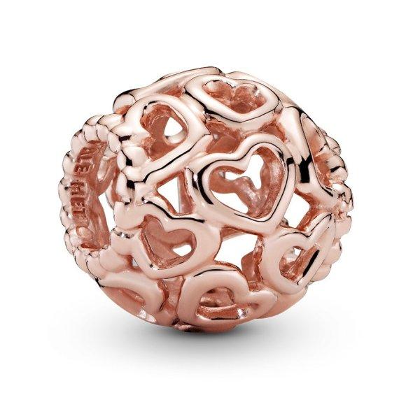 Pandora Bronz gyöngy szívecskékkel 780964