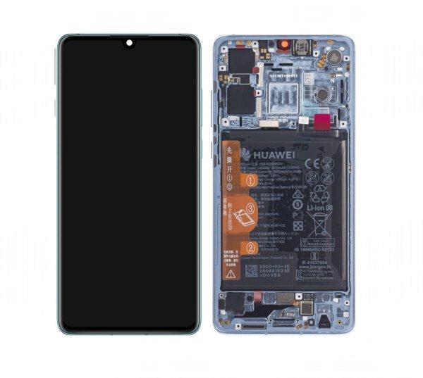 Huawei P30 Breathing Crystal gyári LCD kijelző érintővel és kerettel
HB436380ECW gyári akkumulátorral