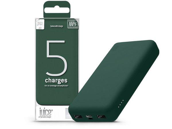 Juice hordozható külső akkumulátor / power bank - 15.000 mAh - Juice ECO 5 -
2xUSB + Type-C - zöld