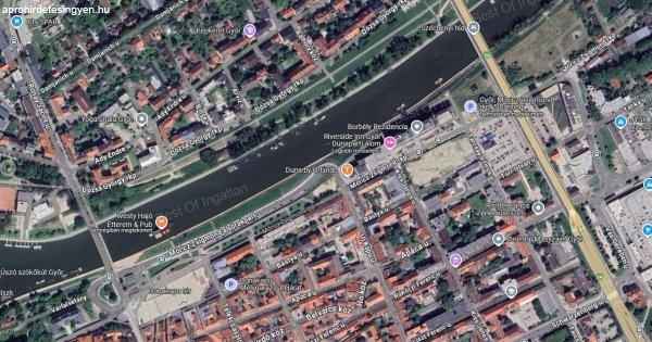 Győr-Belvárosban a Duna partján található modern üzlethelyiség, teljes
berendezéssel, céggel együtt eladó!