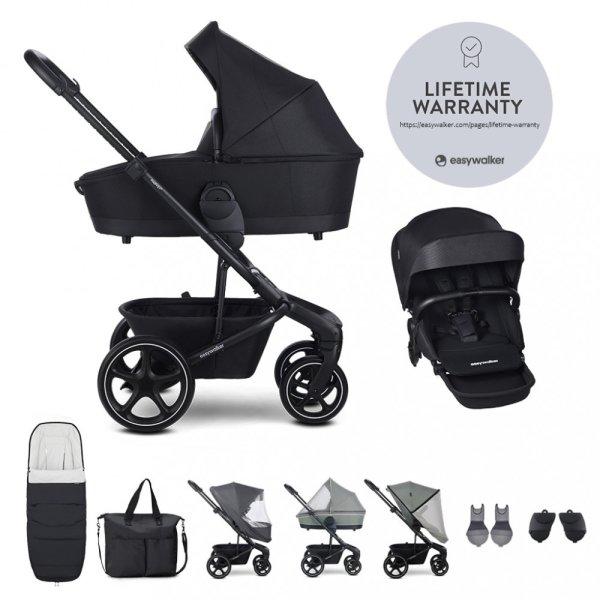 EASYWALKER Kombinált babakocsi Harvey⁵ Midnight Black XXL RWS