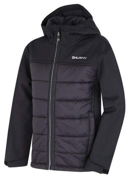 Husky Kids softshell plüss dzseki Swany K fekete