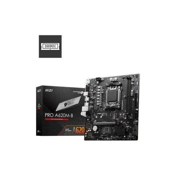 MSI Alaplap AM5 PRO A620M-B AMD A620, mATX