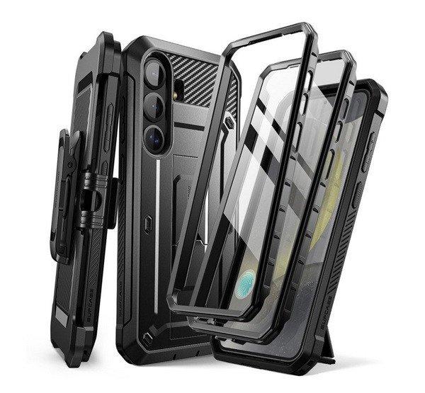 SUPCASE UNICORN BEETLE PRO műanyag telefonvédő (360°-os védelem, erős
ütésállóság, műanyag előlap) FEKETE Samsung Galaxy S25 (SM-S931)