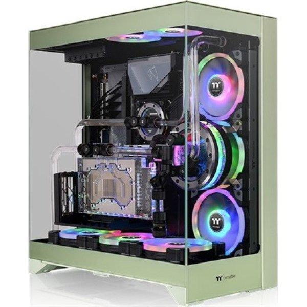 Thermaltake CTE E550 TG Matcha Green táp nélküli Mid Tower számítógépház
zöld