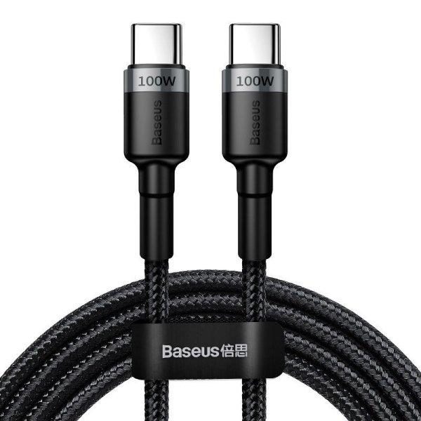 Baseus Cafule PD2.0 100W USB-C - UCB-C adat/töltő kábel (20V 5A) 2m,
szürke-fekete