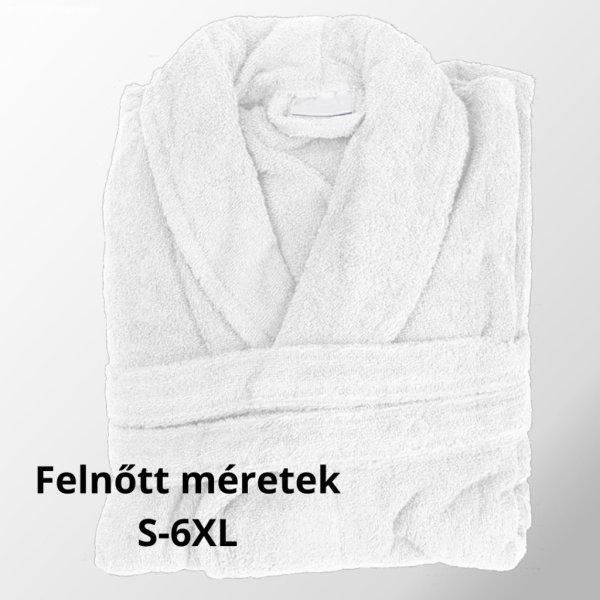 Szálloda minőségű fehér frottír köntös - Felnőtt S-6XL