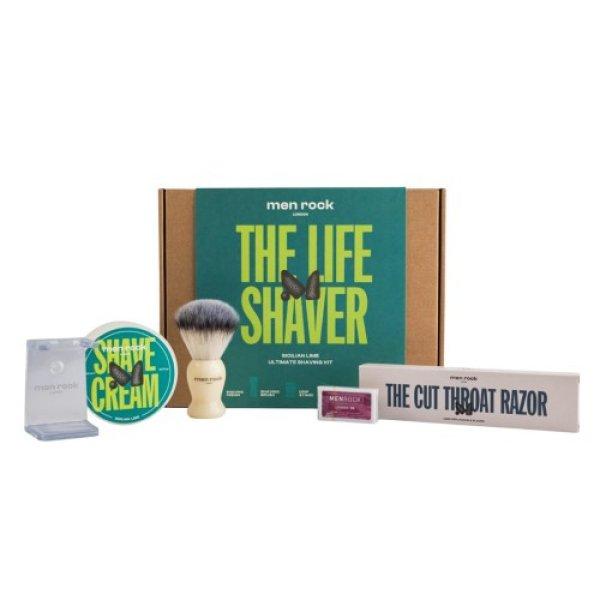 Men Rock London Borotválkozó ápoló
ajándékkészlet Sicilian Lime (Ultimate Cut Throat Razor Shaving
Gift Set)