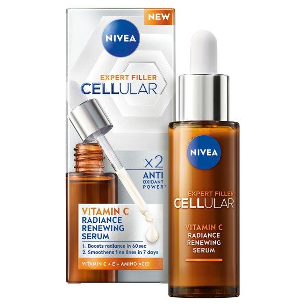 Nivea Fényesítő szérum C-vitaminnal Cellular Expert Filler
Vitamin C 30 ml