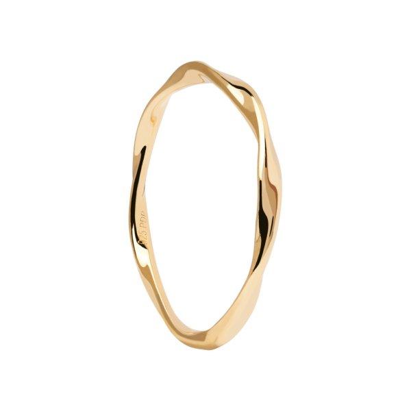 PDPAOLA Minimalista aranyozott gyűrű SPIRAL Gold AN01-804 48 mm