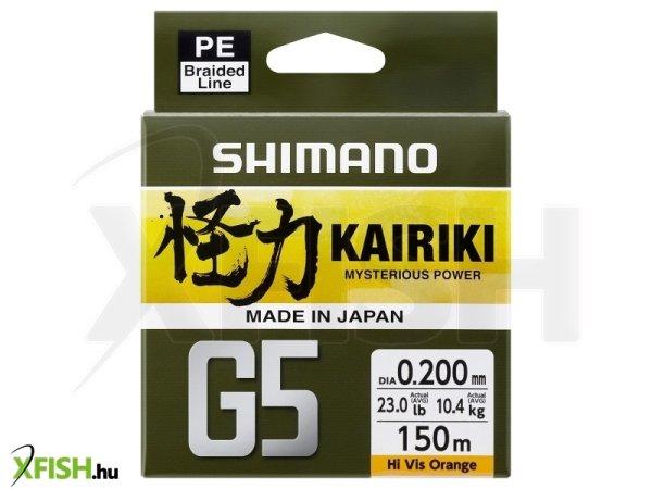 Shimano Line Kairiki G5 Fonott Zsinór Narancssárga 150m 0,20mm 9,9Kg