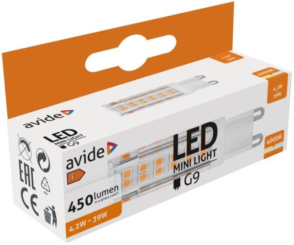 Avide LED 4.2W G9 NW 4000K fekvő